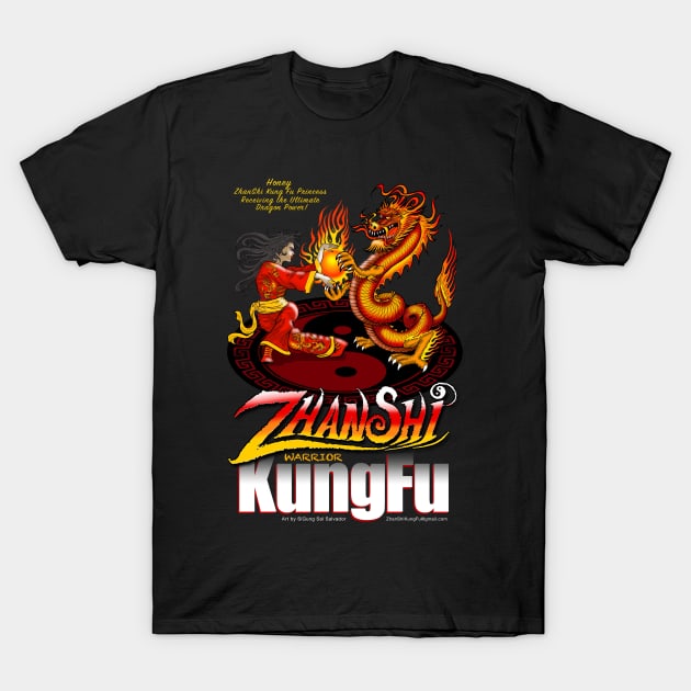 Honey ZhanShi Kung Fu Princess T-Shirt by MyTeeGraphics